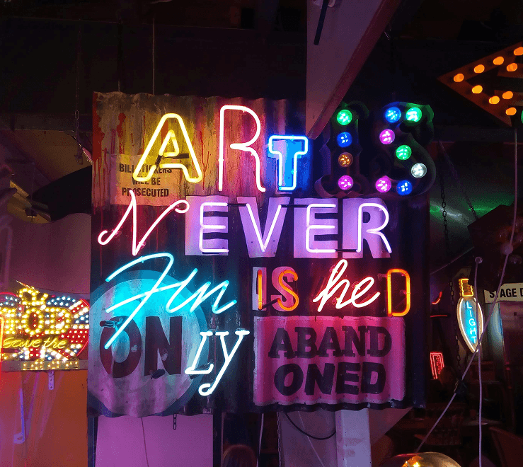 neon art poster 